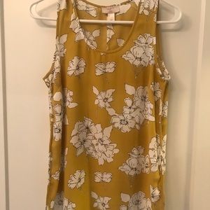 ❌ SOLD S LOFT marigold sleeveless tunic